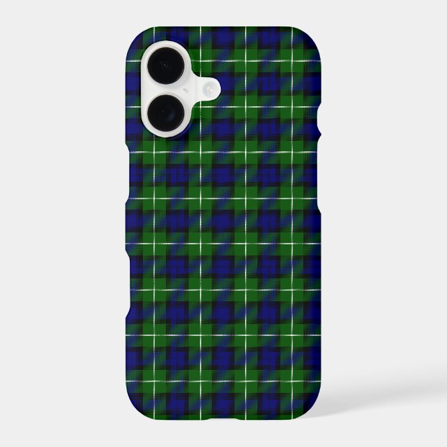 Lamont tartan blue green plaid iPhone case (Back)