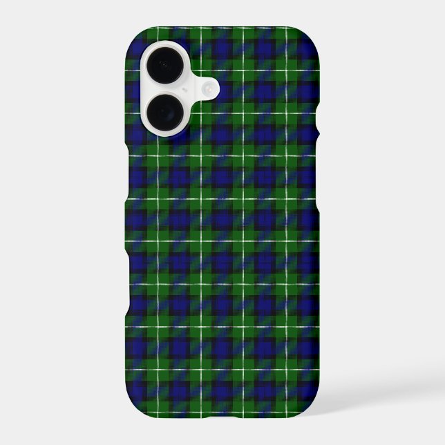 Lamont tartan blue green plaid iPhone case (Back)