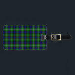 Lamont tartan blue green plaid luggage tag<br><div class="desc">Lamont clan tartan blue green plaid</div>