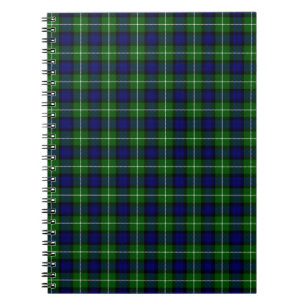 Lamont tartan blue green plaid notebook