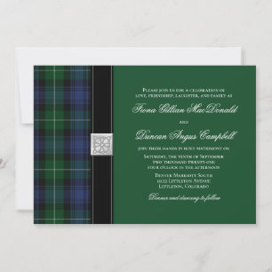 Lamont Tartan Celtic Wedding Invitation