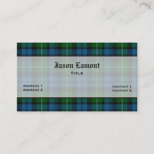 Lamont Tartan Plaid Custom Business Card