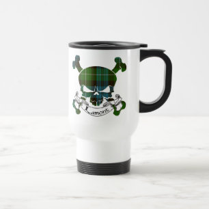 Lamont Tartan Skull Travel Mug