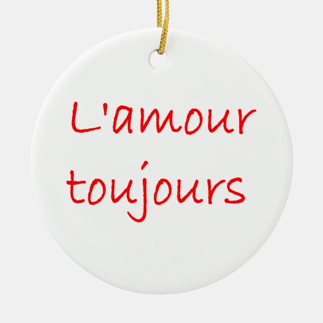 l'amour toujours ceramic tree decoration (Front)