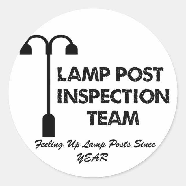 Lamp Post Inspection Team Classic Round Sticker (Front)
