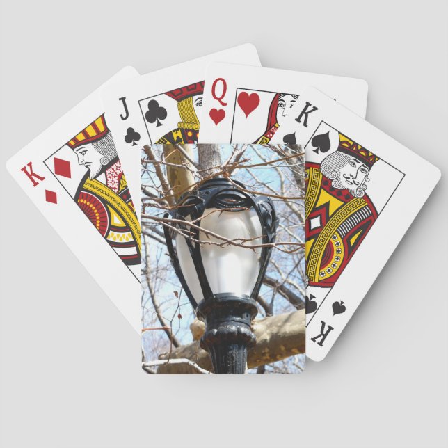Lamp Post New York Central Park Playing Cards (Back)