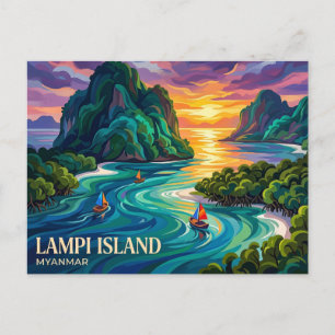 Lampi Island Marine National Park Myanmar Postcard