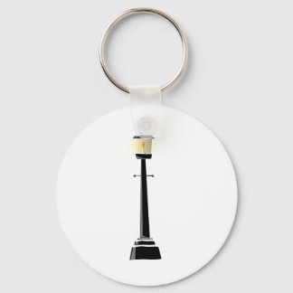 Lamplight at Night in Winter Key Ring