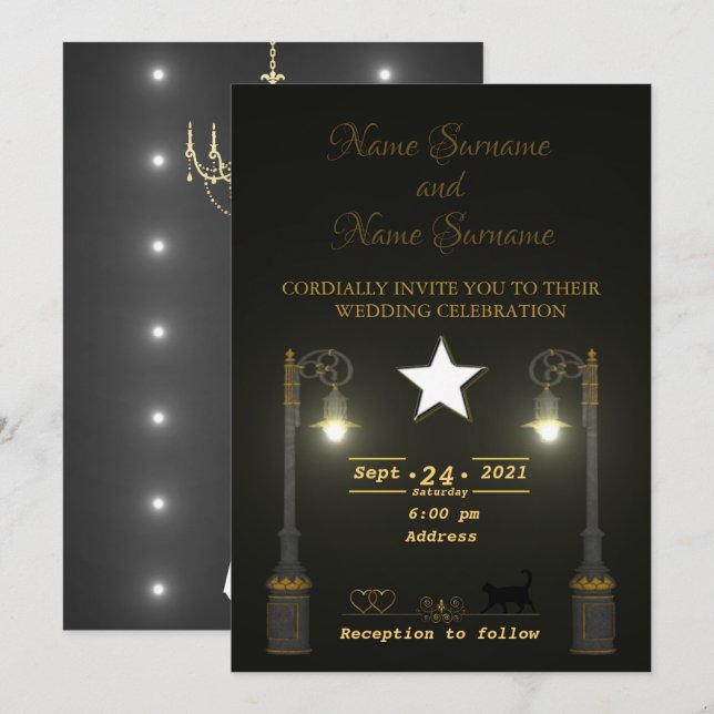 Lamppost Invitation (Front/Back)