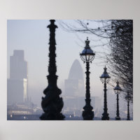 Lampposts by River Thames