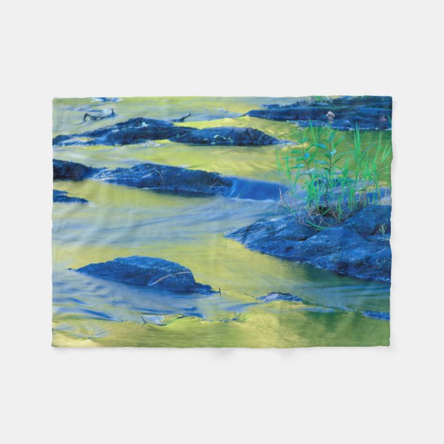 Lamprey River | New Hampshire Fleece Blanket (Front (Horizontal))