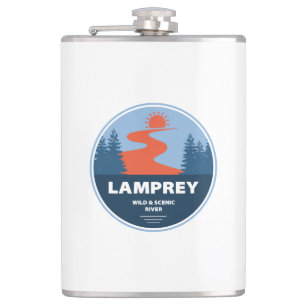 Lamprey Wild And Scenic River New Hampshire Hip Flask