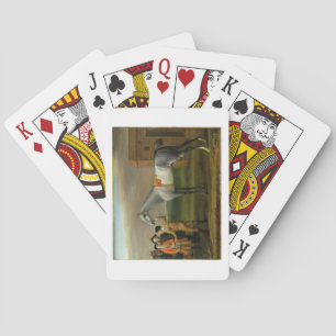 Lamprey, with his owner, Sir William Morgan, at Ne Playing Cards