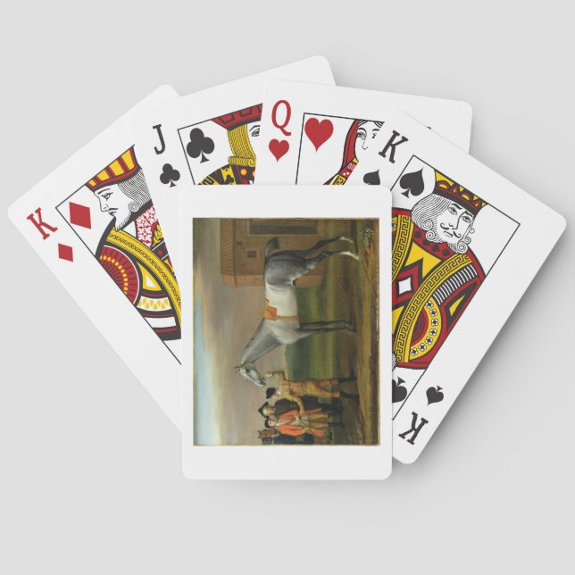 Lamprey, with his owner, Sir William Morgan, at Ne Playing Cards (Back)