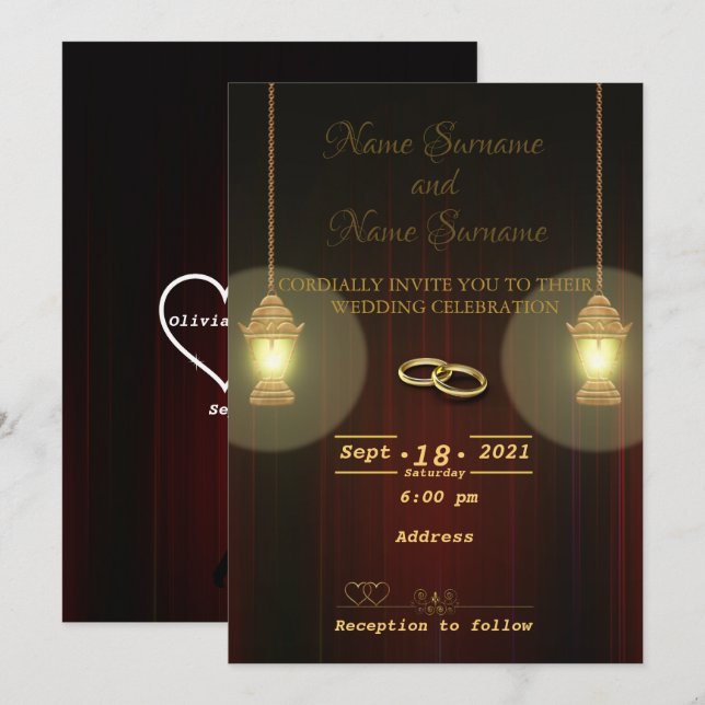 Lamps Invitation (Front/Back)