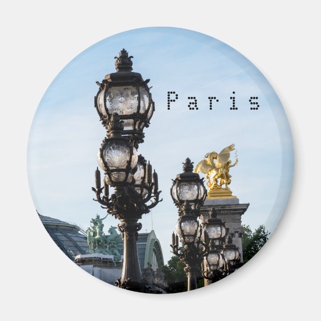 Lamps on Pont Alexandre III - Paris, France Magnet (Front)