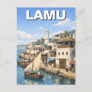 Lamu Kenya Postcard