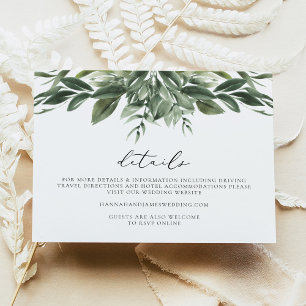 LANA Bohemian Watercolor Greenery Details Card