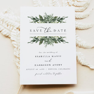 LANA Modern Bohemian Greenery Save the Date Invitation
