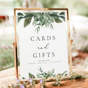 LANA Modern Boho Greenery Cards and Gifts Sign