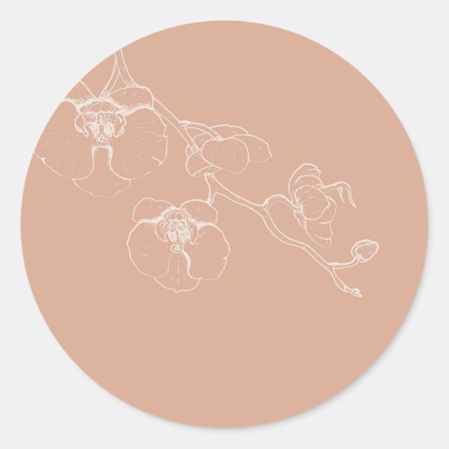 LANA Modern Latté Orchid Invitation Envelope Seal (Front)