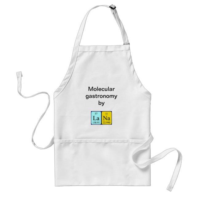 Lana periodic table name apron (Front)