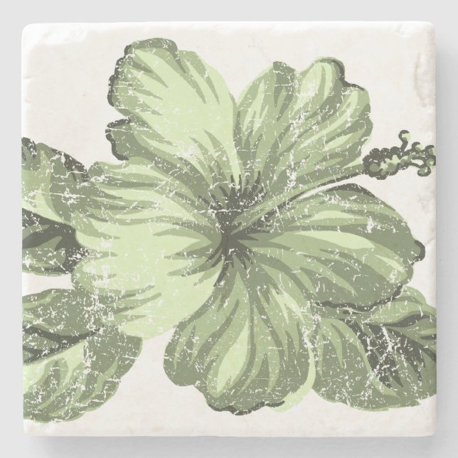 Lanai Hawaiian Hibiscus Tiki Bar Coasters (Front)