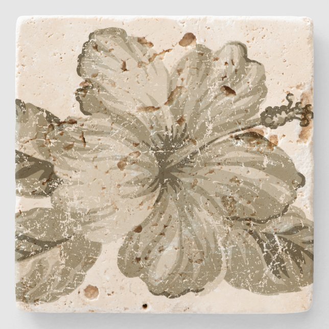 Lanai Hawaiian Hibiscus Tiki Bar Coasters (Front)