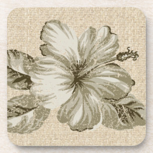 Lanai Hibiscus Hawaiian Cork-backed Coasters