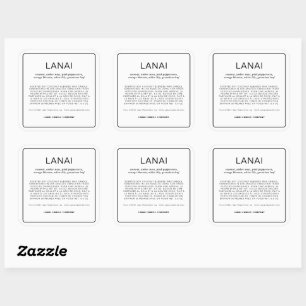 Lanai Matte Sticker Labels 3"x3"