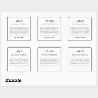 Lanai Matte Sticker Labels 3"x3"