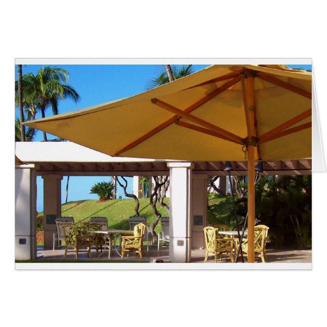 Lanai Sunny Umbrella, Manele Bay, Hawaii (Front Horizontal)