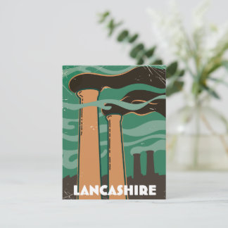 Lancashire Chimney vintage travel. Holiday Card
