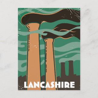 Lancashire Chimney vintage travel. Postcard