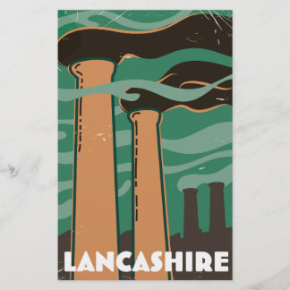 Lancashire Chimney vintage travel. Stationery