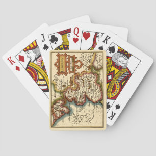 Lancashire County England Old Antiquarian Map Playing Cards