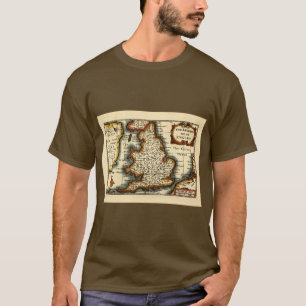 Lancashire County England Old Antiquarian Map T-Shirt