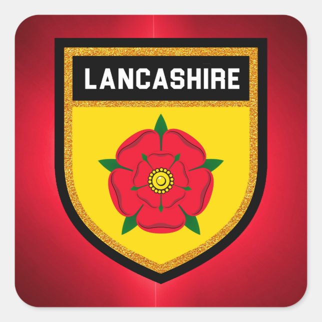 Lancashire Flag Square Sticker (Front)