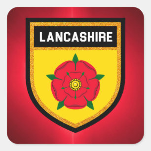 Lancashire Flag Square Sticker