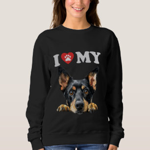 Lancashire Heeler I Heart My Dog Funny Dog Lover Sweatshirt