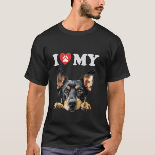 Lancashire Heeler I Heart My Dog Funny Dog Lover T-Shirt