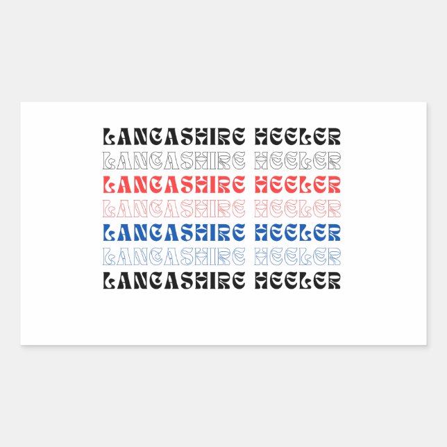 lancashire heeler rectangular sticker (Front)