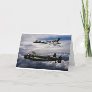 Lancaster and Vulcan XH558 Card