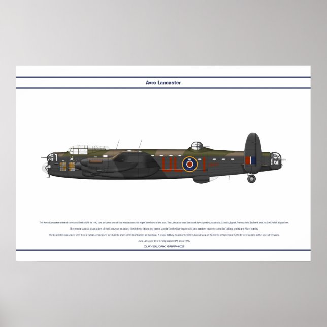 Lancaster BI 576 Squadron Poster (Front)
