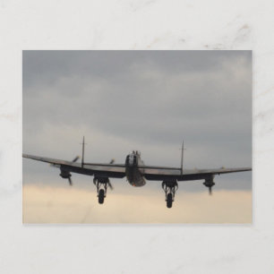 Lancaster Bomber From Behind Postcard