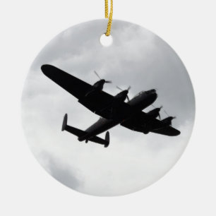 Lancaster Bomber Landing Ceramic Tree Decoration