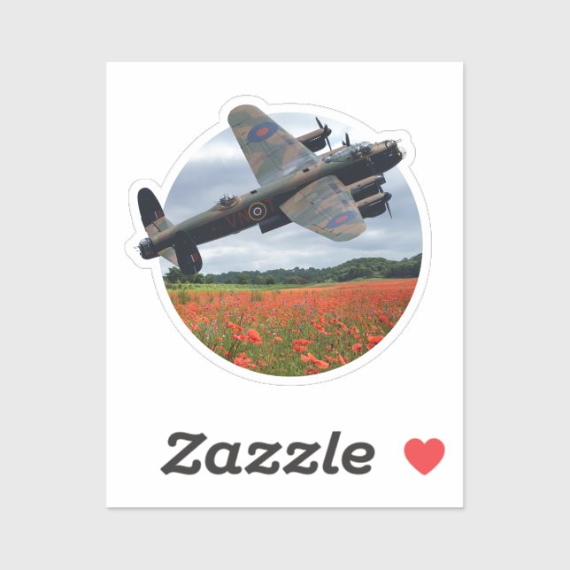 Lancaster Bomber Over A Poppy Field (Sheet)