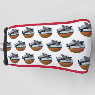 Lancaster Bomber Over A Poppy Field Golf Head Cover