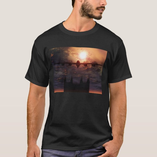 lancaster bomber over Lincoln cathedral shirt (Front)
