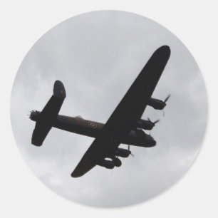 Lancaster Bomber Overhead Classic Round Sticker